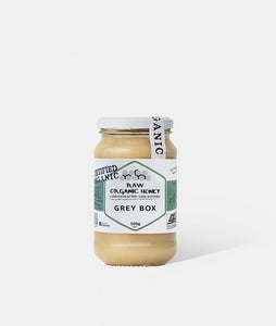 Raw, organic grey box honey 500gms jar