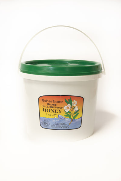 Stephens 3kg tub leatherwood honey