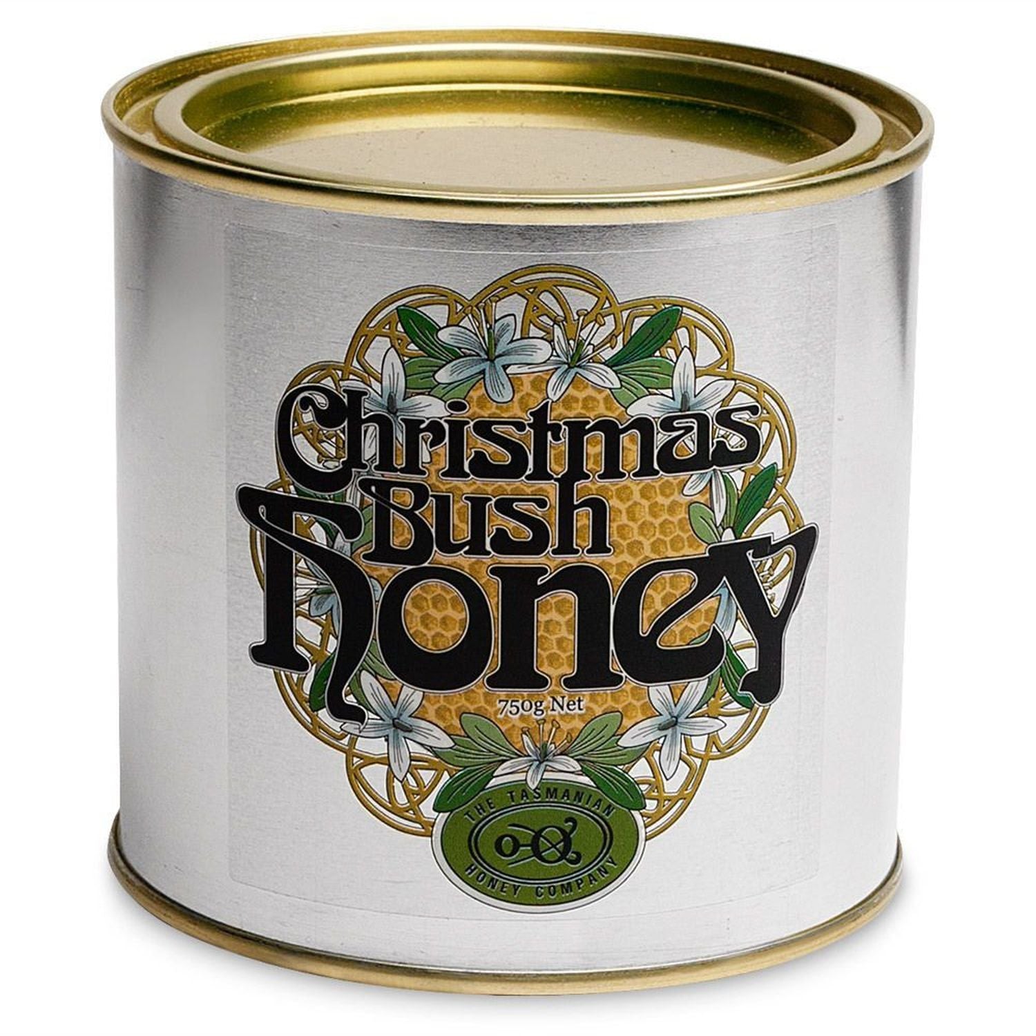 Tasmanian  Christmas Bush honey in a 750gms tin
