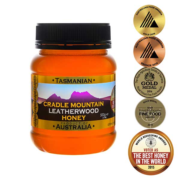 Cradle Mountain leatherwood honey 500gms
