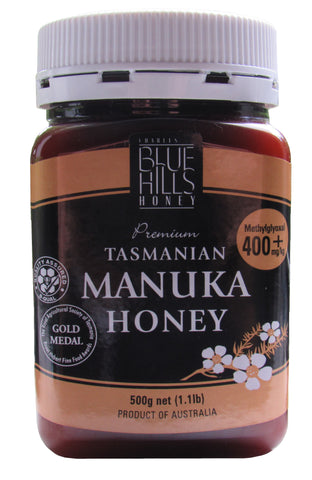 Blue Hills Manuka Honey 400+, 500gms jar