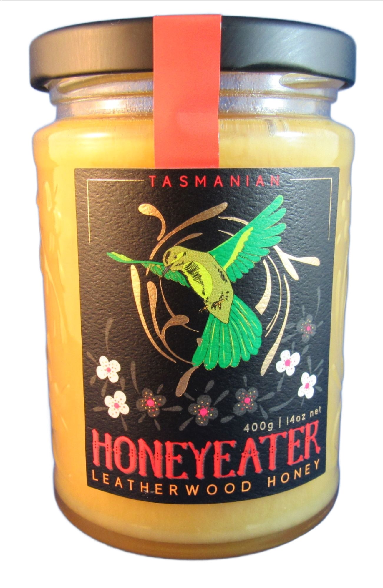 Honeyeater jar of Tasmanian leatherwood honey