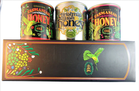 gift pack of three tasmanian honey company products